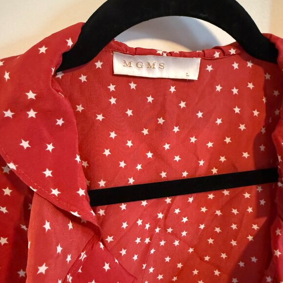 MGMs Red star wrap dress (size L but fits like M) - Picture 4 of 6